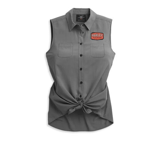 Harley-Davidson Women's Logo Tie Front Shirt