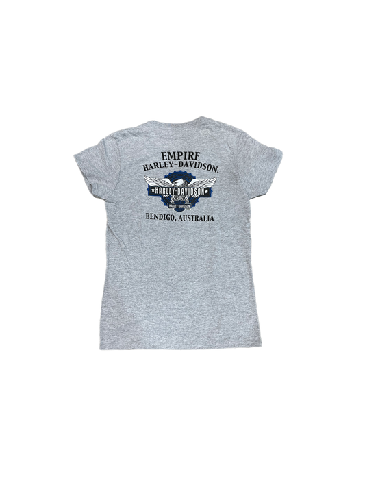 Empire Ladies Blue Bar & Shield Dealer Tee