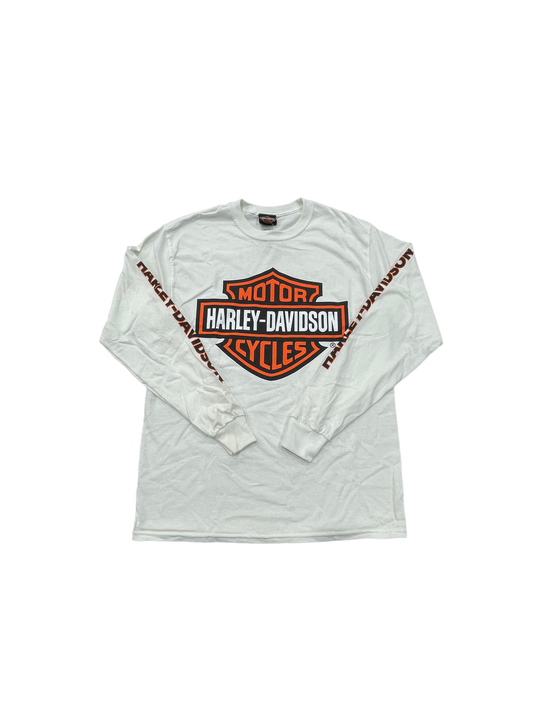 Empire Dealer Bar & Shield Long Sleeve Tee - White