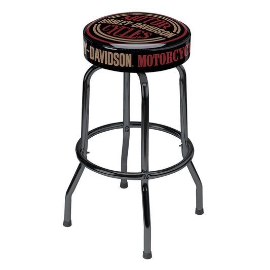 H-D Circle Logo Bar Stool