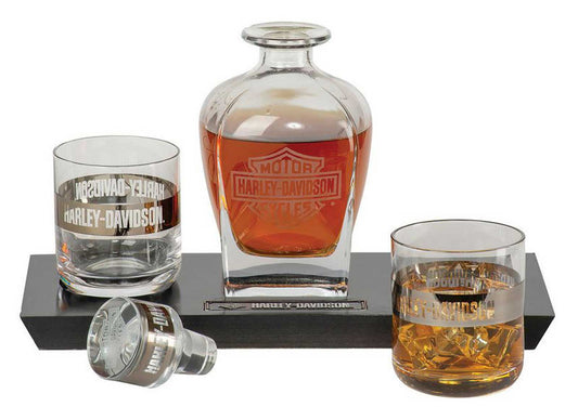 Harley-Davidson Decanter Set - Missing x1 Glass