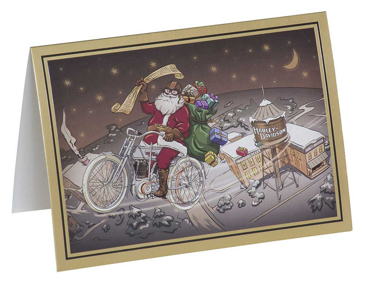 Harley-Davidson Winter Biker Santa Boxed Holiday Cards