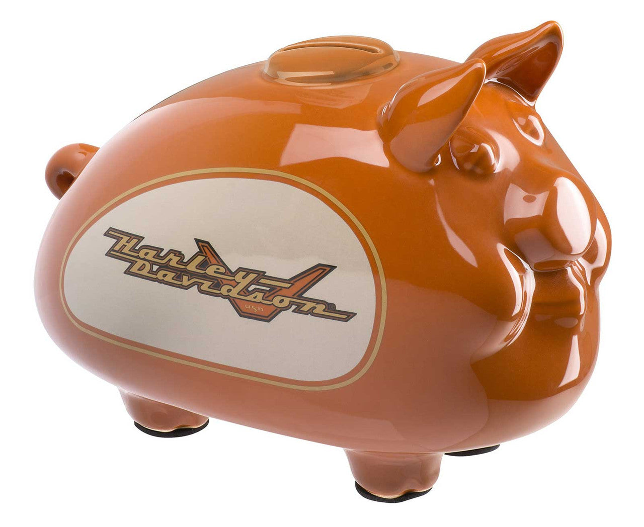 Harley-Davidson Ceramic 1990s Tank Graphic Medium Size Hog Bank